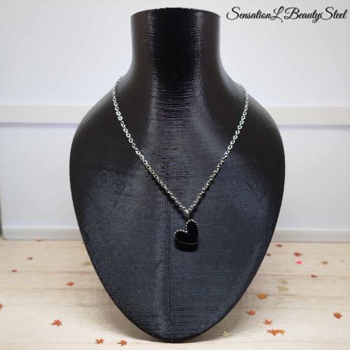 Collier Cœur Noir