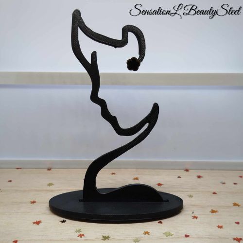 Boucles d'Oreilles Fleur Noire