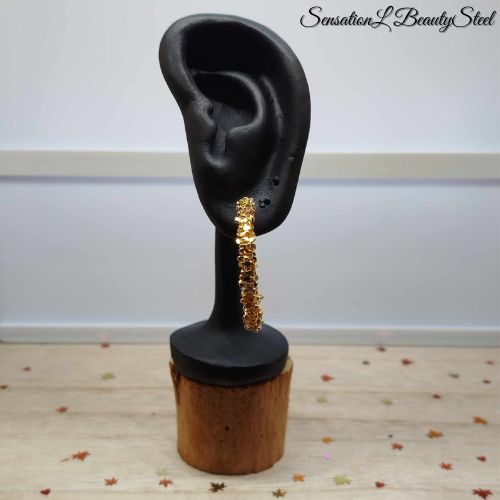 Boucles d'Oreilles Créoles Éclat Moyennes - Vue alternative 2