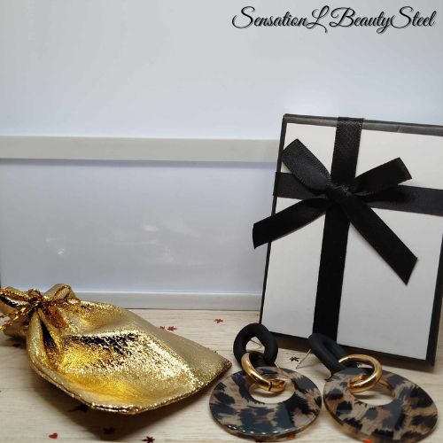 Vue alternative des Boucles d'Oreilles Léopard Chic