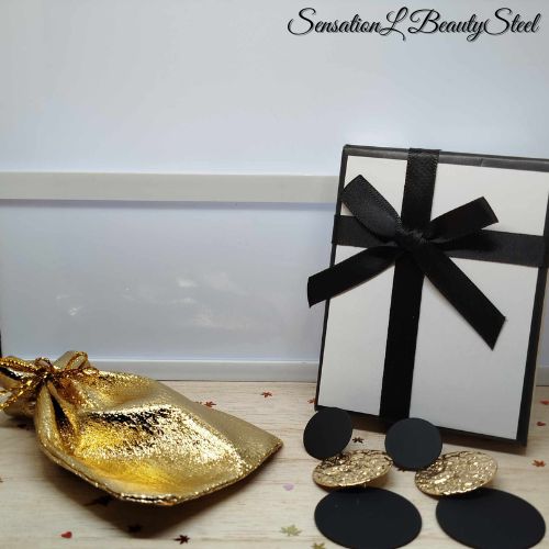 Boucles d'Oreilles Cercles Éclat Noir