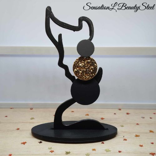 Boucles d'Oreilles Cercles Éclat Noir