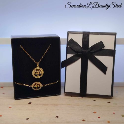 Parure Arbre de Vie – Les Deux Pièces : Collier & Bracelet