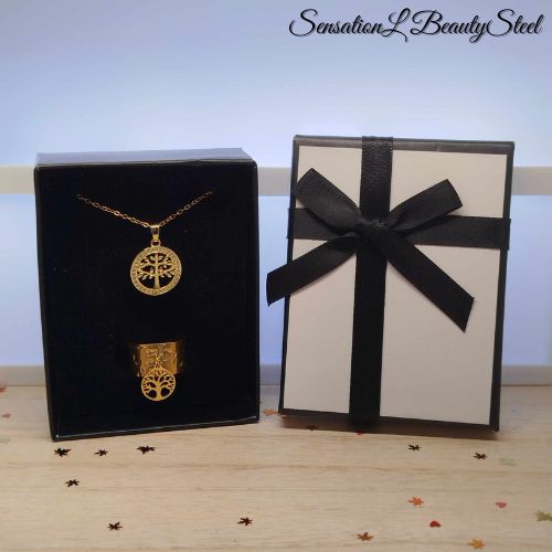 Parure Arbre de Vie – Les Deux Pièces : Collier & Bague