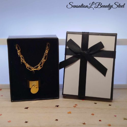 Parure Médaillons Dorés – Les Deux Pièces : Bracelet & Bague