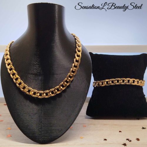 Parure Maille Classique – Les Deux Pièces : Collier & Bracelet