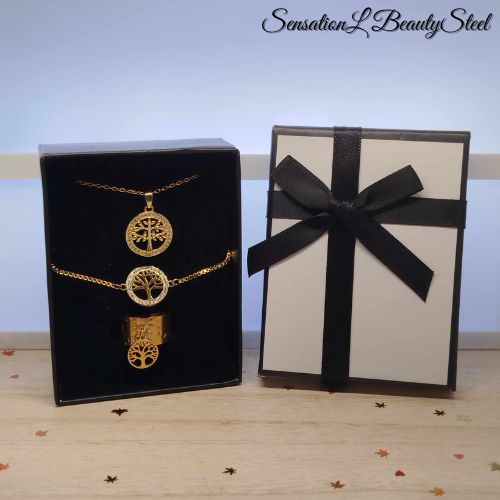 Parure Arbre de Vie – Les Trois Pièces : Collier, Bracelet & Bague