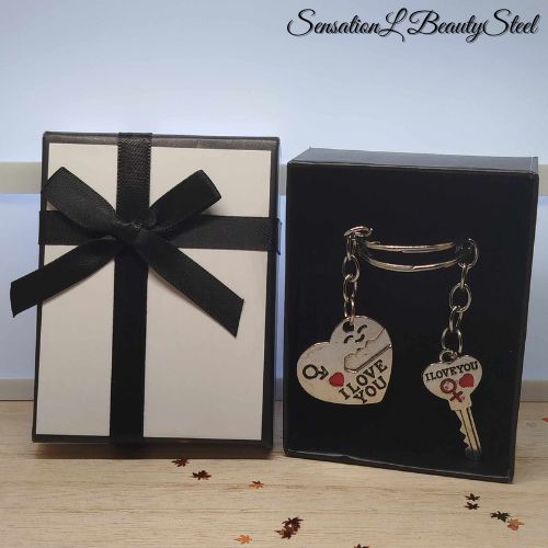 Porte-Clés Clé et Cœur - Je T'aime