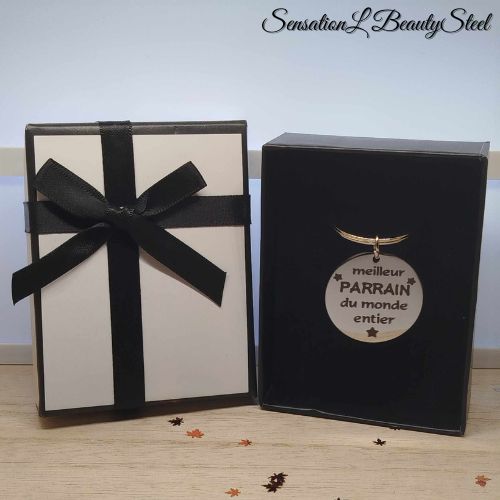 Porte-Clés Meilleur Parrain du Monde Entier